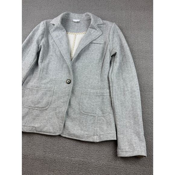 Ecru Women Small Gray Knit Blazer Light Weight Minimalist - Picture 11 of 14